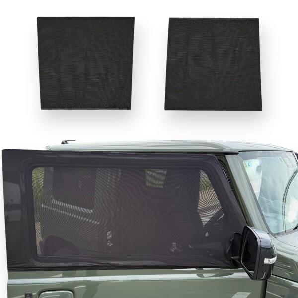 HapiChil 新型スズキ ジムニー 車用網戸 JB64 ウインドーネット 防虫ネット 車カーテン アクセサリ
