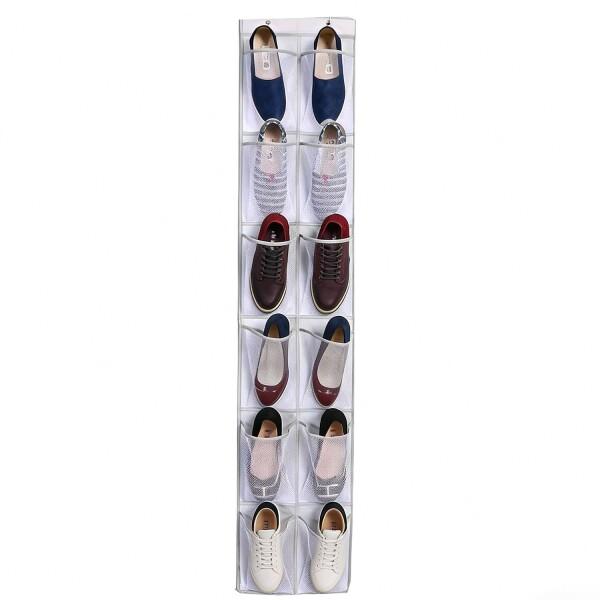 壁掛け シューズラック 吊り下げ ベーシック ウォールポケット 靴収納 ドア掛け型 靴収納袋 靴