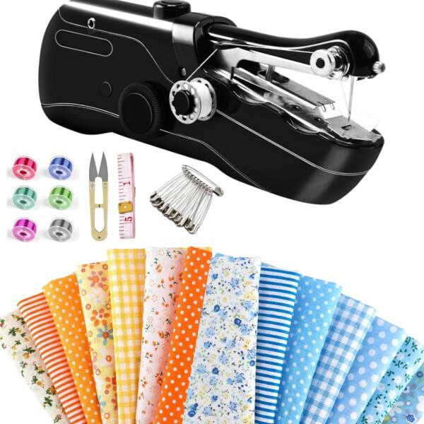 Dazzlestar ミシン ハンドミシン 電動 小型ハンディ 初心者向 人気 日常手作り縫製 片手で縫える コ