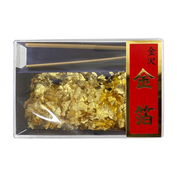 タジマ 金箔ケース入(大) 竹箸付 ※金沢金箔食用