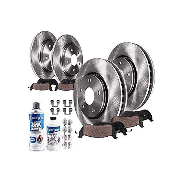 自動車デトロイトアクスル 1998 年用セラミックパッドキット付きフロントおよびリアディスクブレーキローター 024 U Halプロショップ2