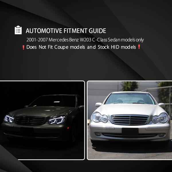 Autozensation用ジェットブラックメルセデスベンツw3 C3 Cクラスc230 U Halプロショップ2 Cクラスc230 自動車 4maticルクス C3