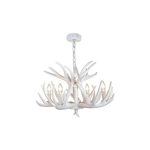 Resin Antler Chandelier Chandelier White White Living Room Effortinc Antler Living 照明 電球 U Halプロショップ2