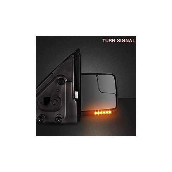 その他モータースポーツ用品 モータースポーツ用品 自動車scitooは水たまりライトブラックリアビューmirrとフォードf150牽引ミラーに合います U Halプロショップ2 タイムセール