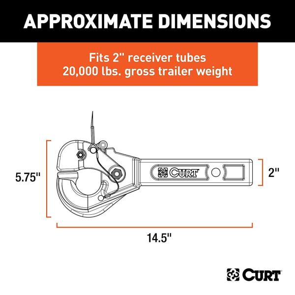 Curt 2インチヒッチレシーバー用ピントルフック 自動車 000ポンド 2 1 000ポンド 2 Inに適合