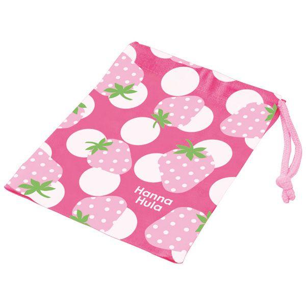 【通常660円のところ330円で販売中】Hanna Hula（ハンナフラ）　キッズ　コップ袋　|　いちご【4点までネコポスOK】
