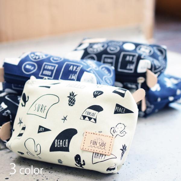 ポーチ イラスト 化粧ポーチ 小物入れ キャンバス Funside P1608p 001 Leather Goods Shop Hallelujah 通販 Yahoo ショッピング