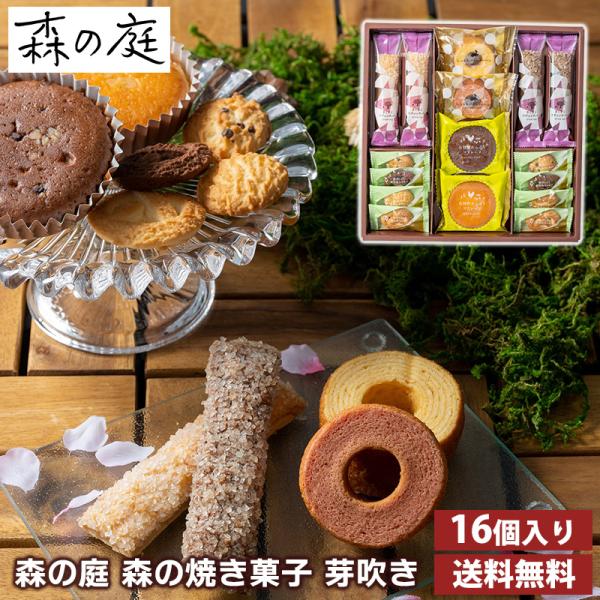 【今だけポイント5倍】森の庭 焼き菓子アソート 芽吹き １６個入  送料無料 贈答品 贈り物 ギフト お取り寄せスイーツ お中元
