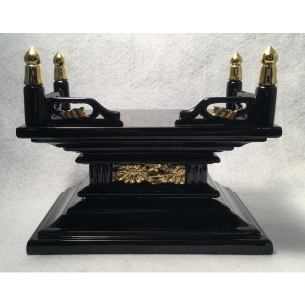 黒塗 小型 須弥壇 しゅみだん,仏像台 ６寸 位牌・仏像の嵩上げ 荘厳さ 