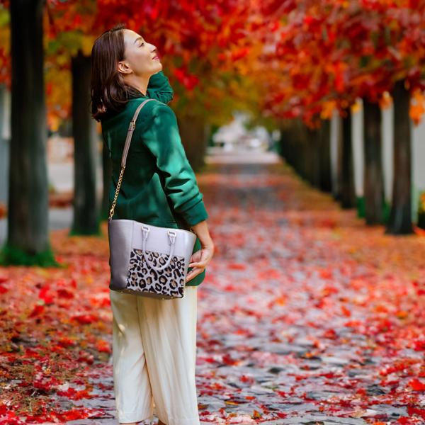 傳濱野 【傳濱野】イタリア革の毛皮をポイントで楽しむファーミックス