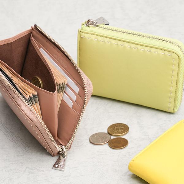 新品　傳濱野　クッションラム　L字　長財布macaron wallet 傳濱野 【傳濱野】触れた瞬間、指先とろけるクッションラムのL字