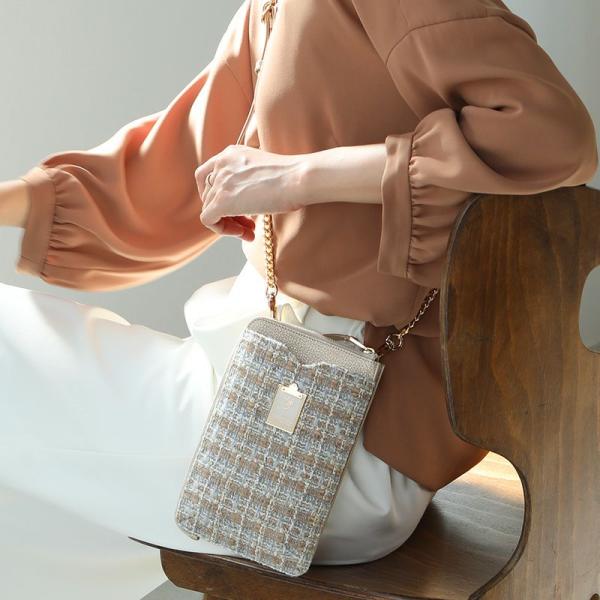 HerSchedule Palme Cristal Tweed スマホショルダー HerSchedule（ハースケジュール） 【HerSchedule】スマートフォン
