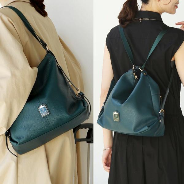 新品・未使用　ハースケジュール1秒リュック HerSchedule】イタリア製撥水レザー＆撥水ナイロンの軽量リュック0秒で