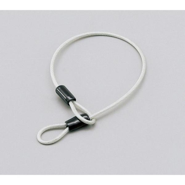 【仕様】4.6の極太で、長さ500mm　【商品説明】あごひものDカンが奥まった海外製ヘルメットをバイクに固定する際や、シートの上にヘルメットを置く際に便利です。 ●本体はステンレス製ワイヤーを使用し、φ4.6の極太で、長さ500mm両端がル...