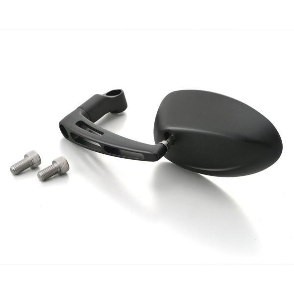 パラレルミラー オーバル 左用 ブラストブラック 新保安基準適合