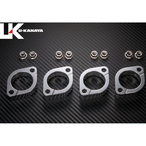 Z750FX-2 アルミ削り出しエキゾーストフランジ シルバー U-KANAYA