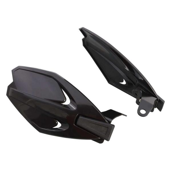 【適合】汎用（M10ミラー穴取付用）　【商品説明】ライディング中の飛び石や走行風から手を保護するナックルカバーです。冬場は指先の寒さも軽減してくれます。 ●※法定速度の範囲内でご使用下さい。 ● ●ポリプロピレン製 ●左右1SET ●ステー...