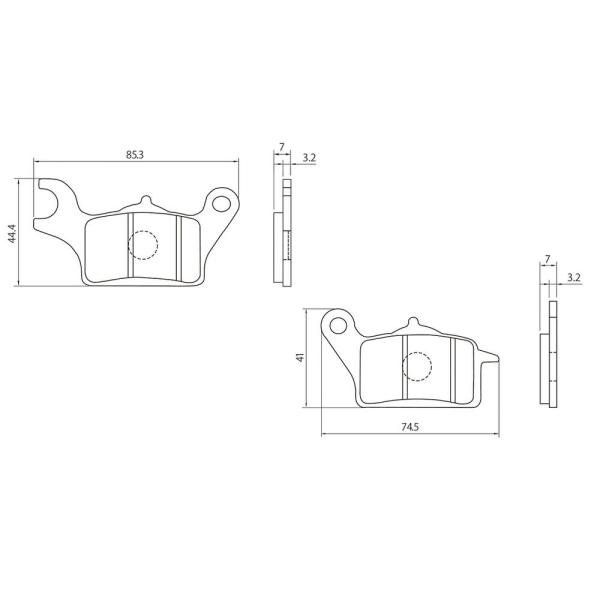 リード125（LEAD）17〜18年 赤パッド（ブレーキパッド）フロント用