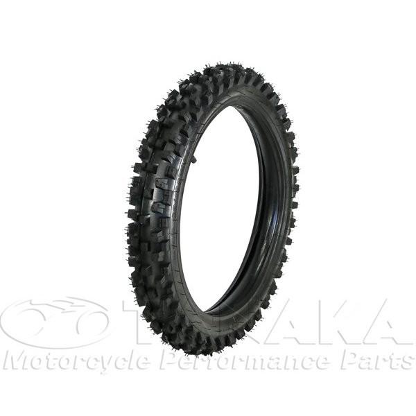 14インチブロックタイヤ 60/100-14(チューブ付） 田中商会 : バイク