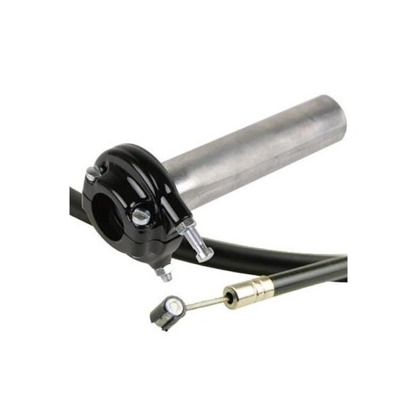 ドラッグスター250（DRAGSTAR） AMALスロットル - ブラック＆ワイヤー アウター800mm GOODS（モーターガレージグッズ）