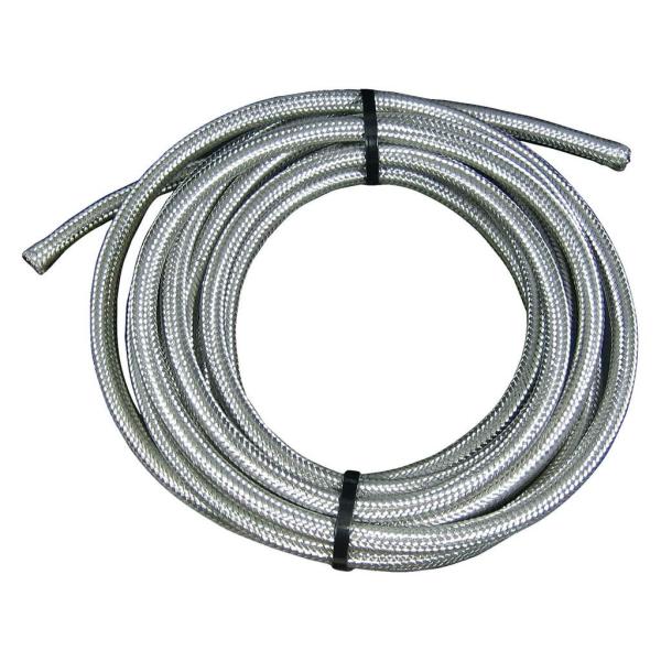 【適合】汎用　【商品説明】色：クローム ●サイズ：内径　3/8インチ（約9.5mm） ●外径：約14mm ●※実測の数値と若干のずれがある場合がございます。 ●素材：ステンレス＆ゴム ●内容物：ステンレスホース×10cm ●注意事項：10c...