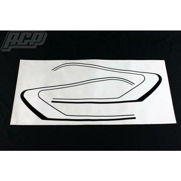 GT380 純正タイプラインステッカーセット 新品(白/黒ライン) GT380 純正タイプラインステッカーセット（白/黒ライン