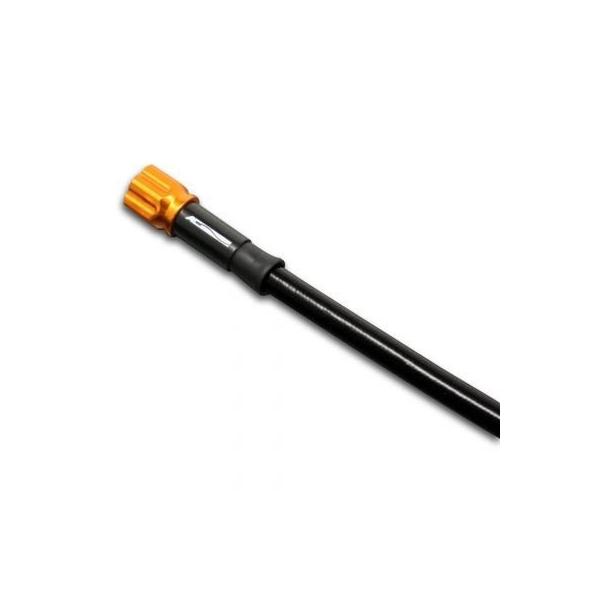 グロム　AC ACTIVE ブレーキホース　アルミ 前後セット ユニバーサルブレーキホース アルミゴールド ブラックホース 全長335mm