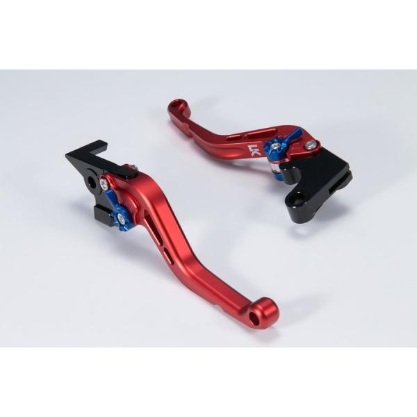 GPX250R スタンダードタイプ ショートアルミビレットレバーセット マットレッド U-KANAYA