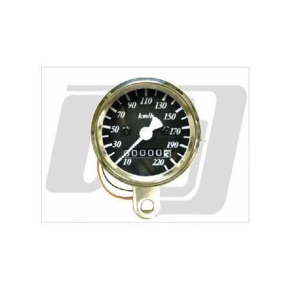 GUTS CHROME 48mm スピードメーター 黒 / 2:1 / 機械式 48mmスピードメーター黒2:1機械式 GUTS CHROME（ガッツクローム