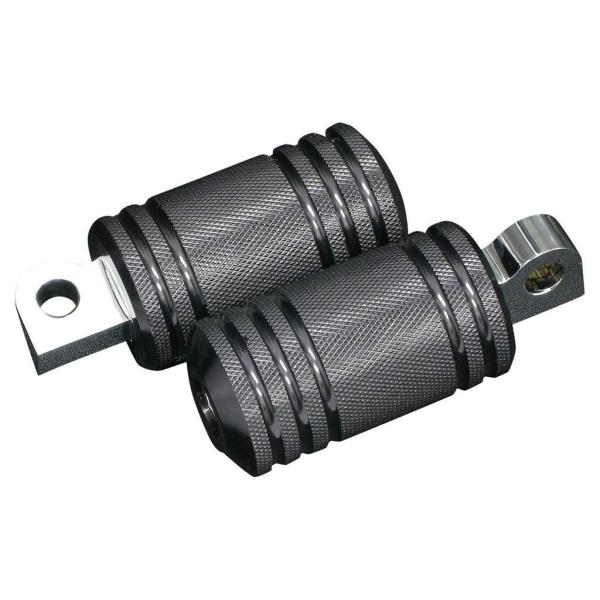 【適合】汎用　【商品説明】色：ブラック ●サイズ：長さ約70mm　太さ約40mm ●適合車種：オス型のフットペグを採用しているハーレー ●素材：アルミ ●内容物：フットペグ×2本1セット ●注意事項：購入の際にはご自分のバイクのフットペグ形...