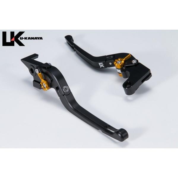 CBR250RR（2BK-MC51） 可倒式Rタイプ アルミビレットレバーセット マットブラック U-KANAYA