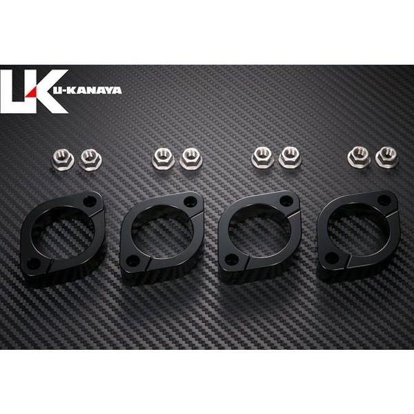 GPZ750 アルミ削り出しエキゾーストフランジ ブラック U-KANAYA