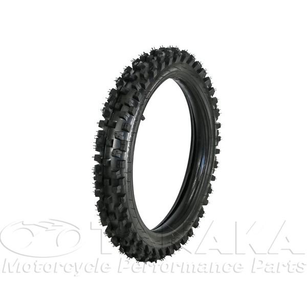 14インチブロックタイヤ 60/100-14(チューブ付） 田中商会 : バイク