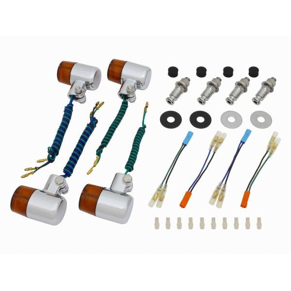 ポッシュフェイス　バイク用品 71タイプウインカー 車種専用セットCB400SF 71タイプウインカーセット メッキボディ/オレンジレンズ POSH