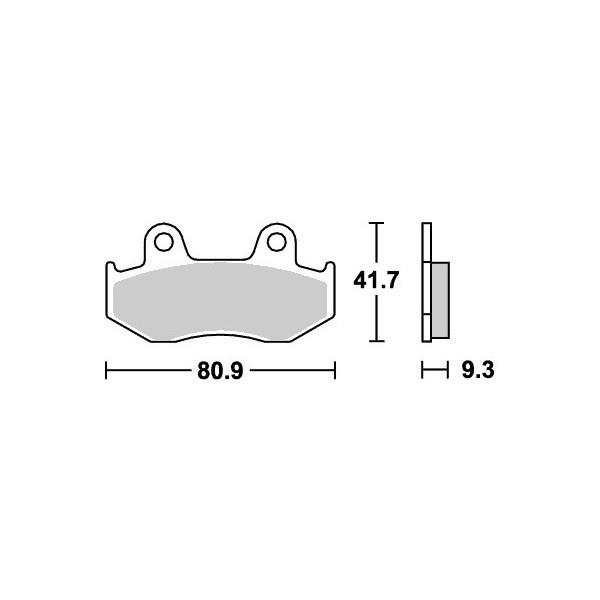 CB223S �X�g���[�g�i�Z���~�b�N�j�u���[�L�p�b�h �t�����g�p 709HF SBS�i�G�X�r�[�G�X�j