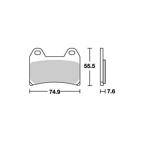 CB400SF �X�g���[�g�G�N�Z���i�V���^�[�j�u���[�L�p�b�h �t�����g�p 727HS SBS�i�G�X�r�[�G�X�j