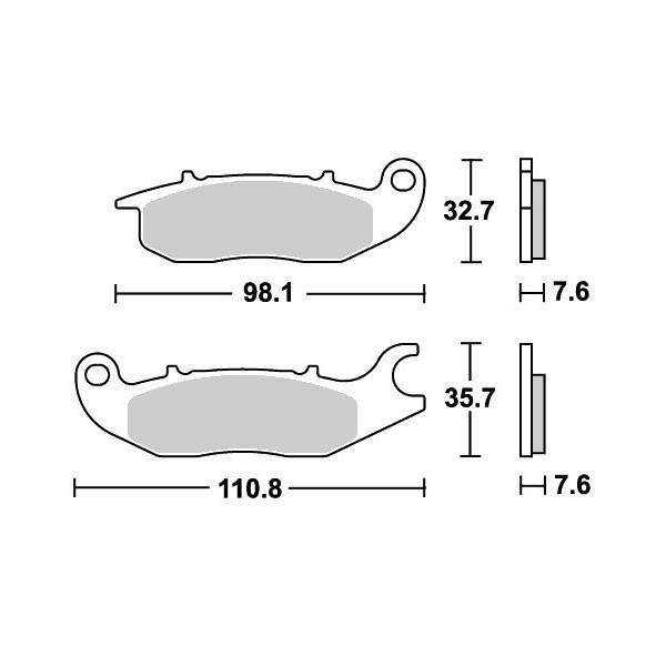 CBF125F�i09�N�`�j �X�g���[�g�i�Z���~�b�N�j�u���[�L�p�b�h �t�����g�p 797HF SBS�i�G�X�r�[�G�X�j