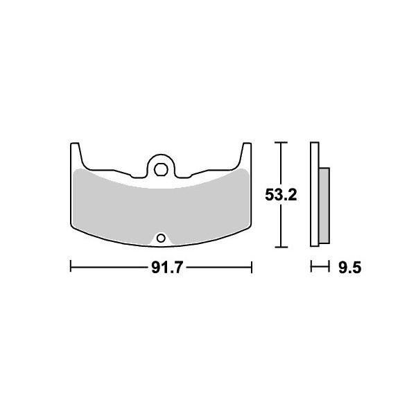 MVX250F�i83�N�`�j �X�g���[�g�i�Z���~�b�N�j�u���[�L�p�b�h �t�����g�p 571HF SBS�i�G�X�r�[�G�X�j