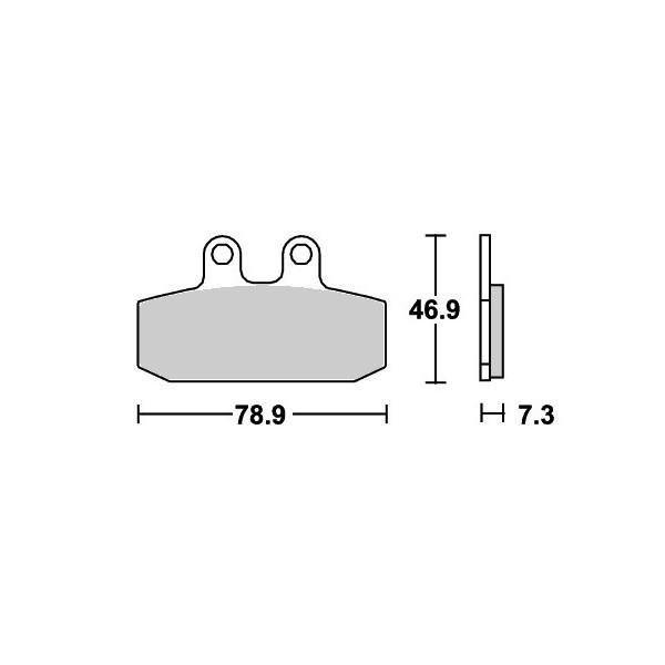 NSR125F�i89�N�j �X�g���[�g�i�Z���~�b�N�j�u���[�L�p�b�h �t�����g�p 588HF SBS�i�G�X�r�[�G�X�j