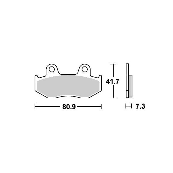 XL200R �X�g���[�g�i�Z���~�b�N�j�u���[�L�p�b�h �t�����g�p E104 SBS�i�G�X�r�[�G�X�j