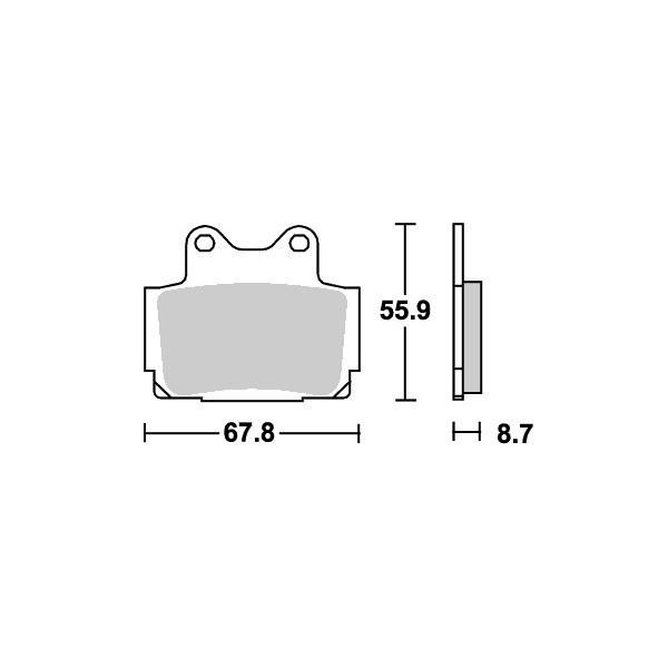 FZ400 �X�g���[�g�G�N�Z���i�V���^�[�j�u���[�L�p�b�h ���A�p 570LS SBS�i�G�X�r�[�G�X�j