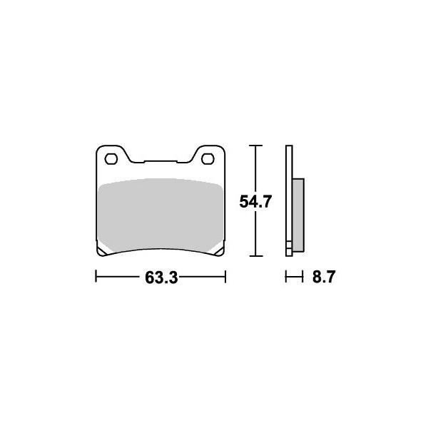 FZX750�i86�`93�N�E98�N�j �X�g���[�g�i�Z���~�b�N�j�u���[�L�p�b�h ���A�p 555HF SBS�i�G�X�r�[�G�X�j