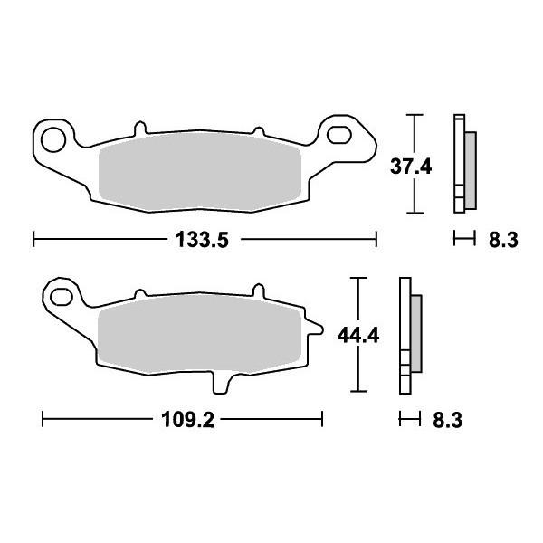 DR-BIG800S�i96�N�`�j �X�g���[�g�G�N�Z���i�V���^�[�j�u���[�L�p�b�h �t�����g�p 705HS SBS�i�G�X�r�[�G�X�j