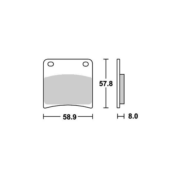 GSX600F�i88�N�`�j �X�g���[�g�G�N�Z���i�V���^�[�j�u���[�L�p�b�h �t�����g�p 620HS SBS�i�G�X�r�[�G�X�j
