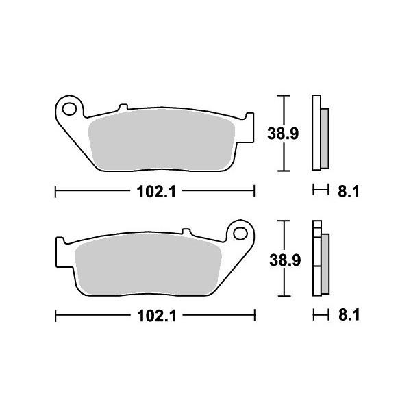 RF400R�ERV �X�g���[�g�i�Z���~�b�N�j�u���[�L�p�b�h �t�����g�p 627HF SBS�i�G�X�r�[�G�X�j