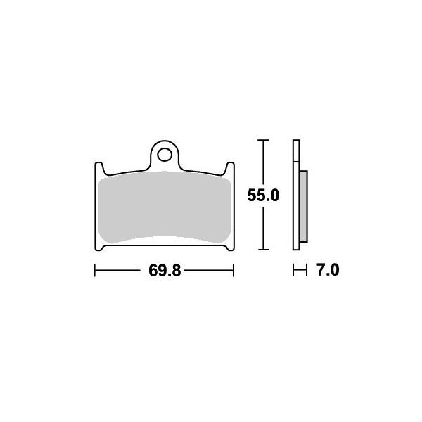 RF900�ER �X�g���[�g�i�Z���~�b�N�j�u���[�L�p�b�h �t�����g�p 714HF SBS�i�G�X�r�[�G�X�j