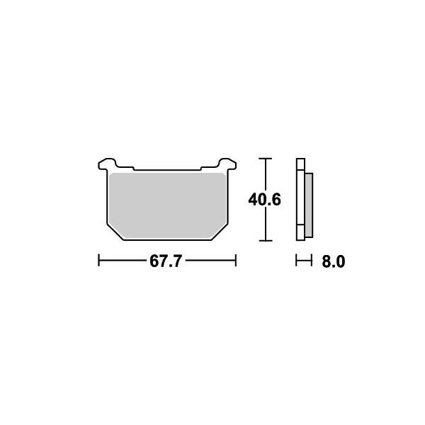 Z750FX-2 �X�g���[�g�i�Z���~�b�N�j�u���[�L�p�b�h �t�����g�p 539HF SBS�i�G�X�r�[�G�X�j