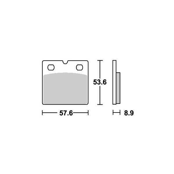 BMW R100RS�i93�N�`�j �X�g���[�g�i�Z���~�b�N�j�u���[�L�p�b�h �t�����g�p 640HF SBS�i�G�X�r�[�G�X�j