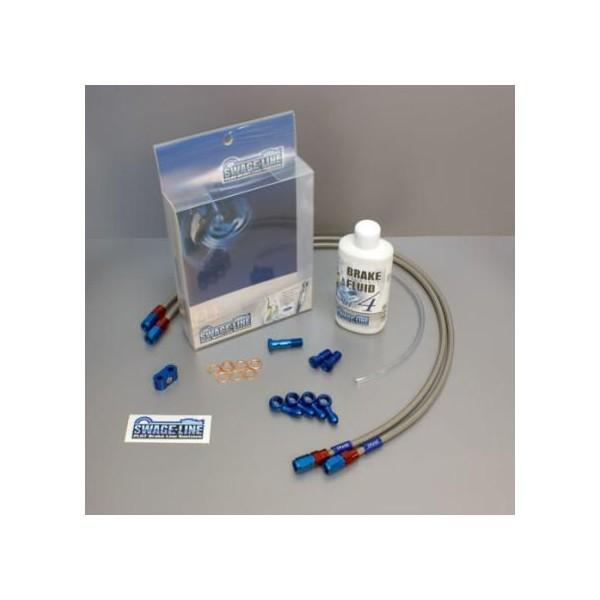 �t�����g�u���[�L�z�[�X�L�b�g �N���A�z�[�X ���b�h�^�u���[ �A���~ CB400SF SPEC2 02�`03�N �X�E�F�b�W���C���iSWAGE-LINE�j