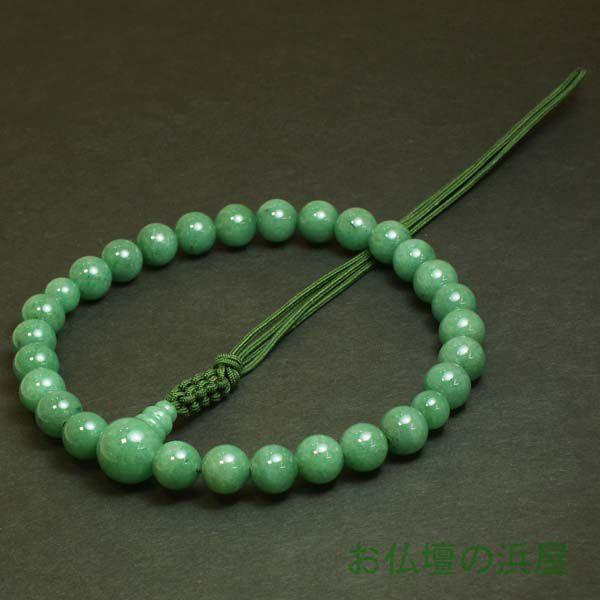 数珠（念珠） 水晶・共仕立 18珠 紐房 男性用1蓮 ○お仏壇・仏具の 